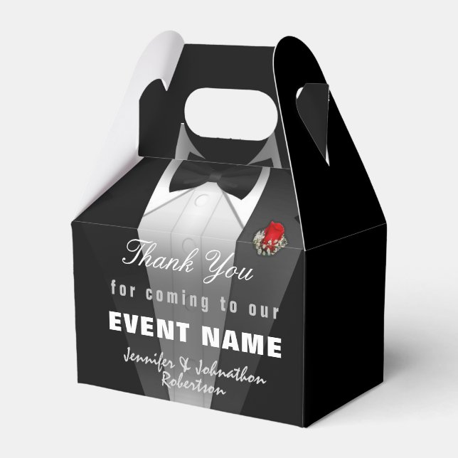 Black Tuxedo Thank You | Gift Box (Front Side)
