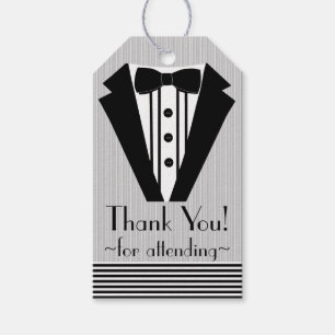Black Tuxedo Thank You- Gift Tags