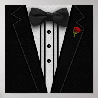 Black Tuxedo with Bow Tie Poster