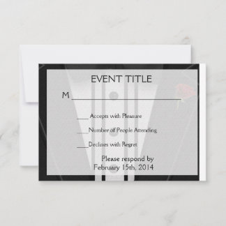 Black Tuxedo with Bow Tie RSVP Card