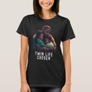 Black Twin Dad Fathers Day Twin life chosen Quote T-Shirt