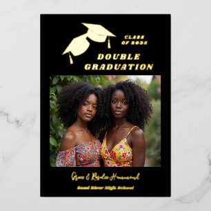 Black Two Brothers Double Graduation Gold