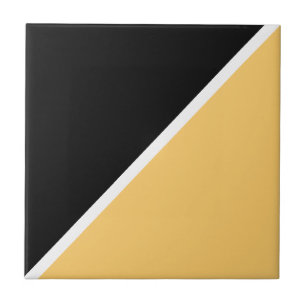 Black Two Colour Simple Triangle Kitchen Tile