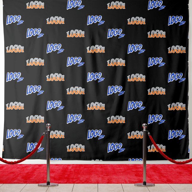 Black Two Logo Business Company Backdrop Tapestry (Creator Uploaded)