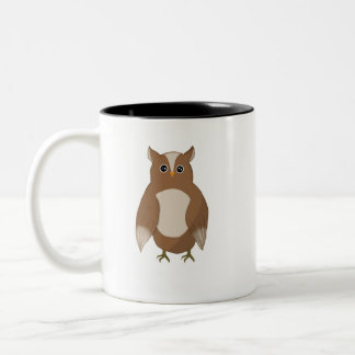 black two toned owl mug