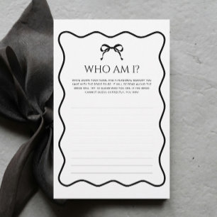 Black Tying the Knot Bridal Shower Guess Who Game 