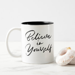 Black Typographic Quote Motivational Mug 