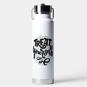 Black Typographic Quote Motivational  Water Bottle