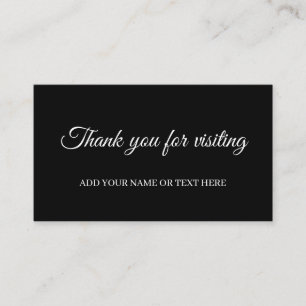 Black Typographic Thank You Card Custom