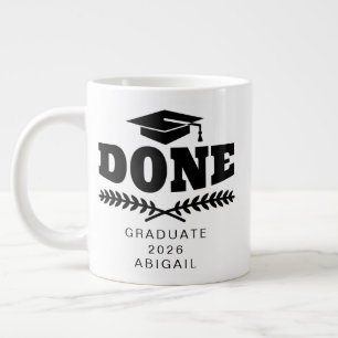 Black Typography Graduate 2021 Personalised Mug