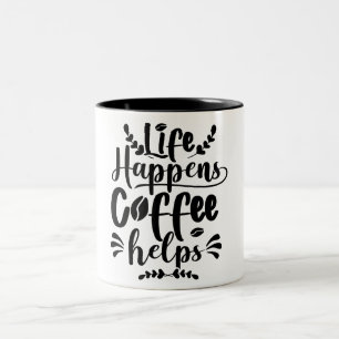 Black Typography Mug