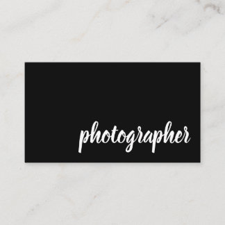 Black Typography Simple Modern Business Cards