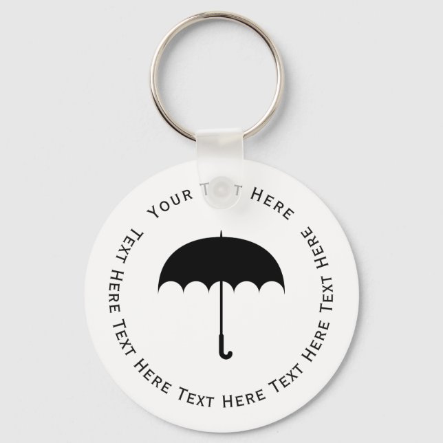 Black Umbrella Key Ring (Front)