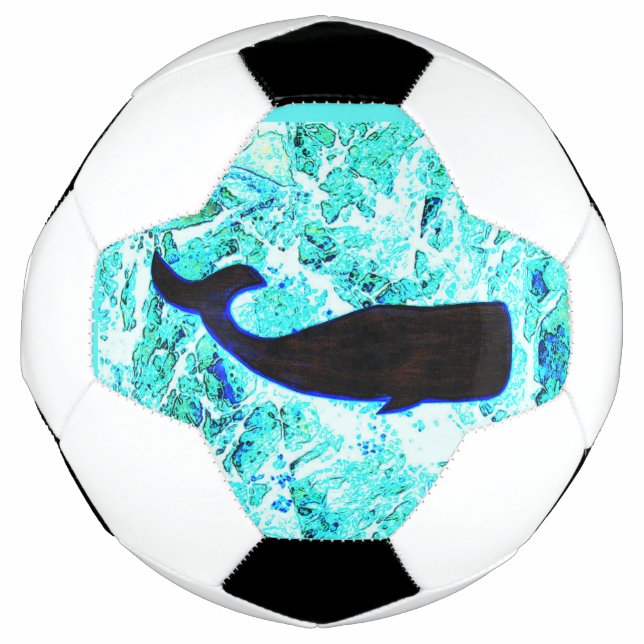 black underwater whale Thunder_Cove Football (Front)