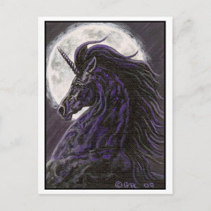 Black Unicorn 2 Art Postcard