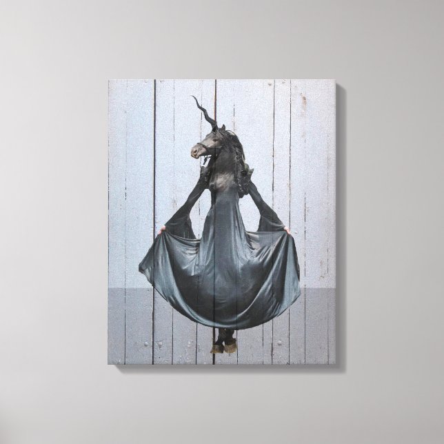 Black unicorn canvas print (Front)