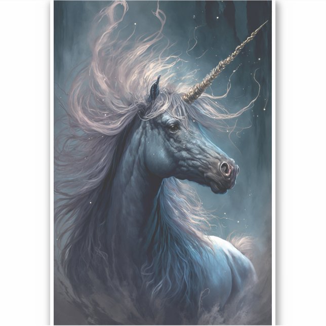 Black Unicorn Fantasy Art (Front)