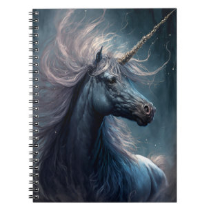 Black Unicorn Fantasy Art Notebook
