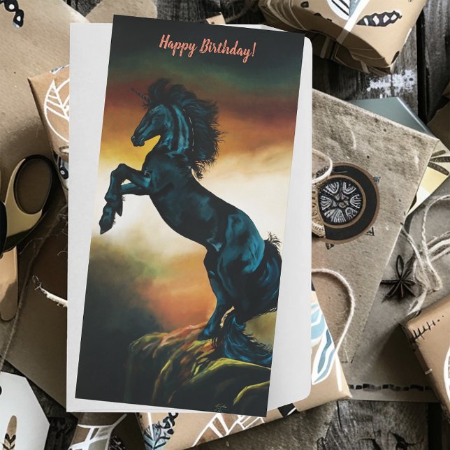 Black Unicorn Fantasy Dance Card (Creator Uploaded)