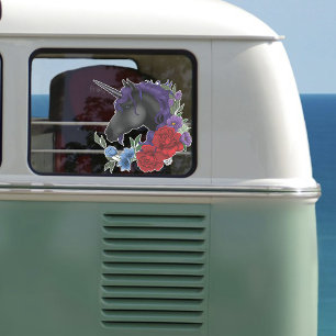 Black Unicorn Flowers Purple