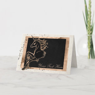 Black Unicorn Greeting Card