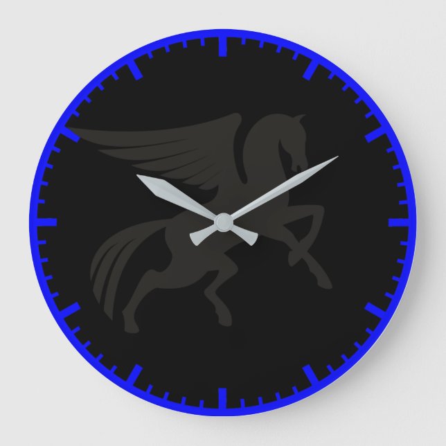 Black Unicorn large clock (Front)