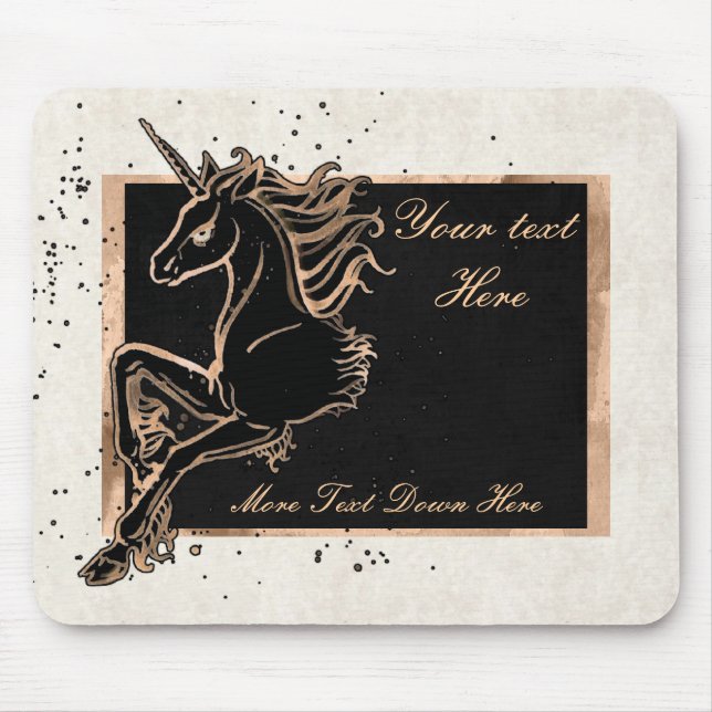 Black Unicorn Mousepad (Front)