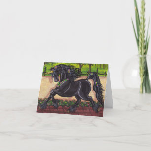 BLACK UNICORN Note Card