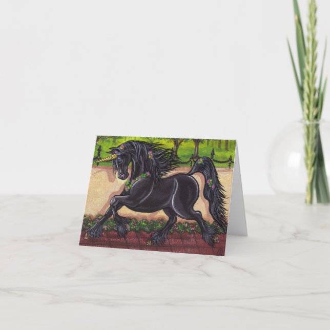 BLACK UNICORN Note Card (Front)