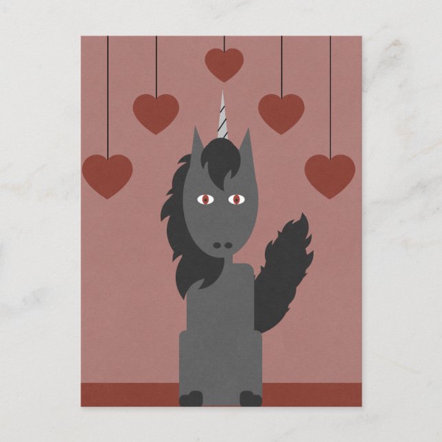 Black Unicorn Postcard (Front)