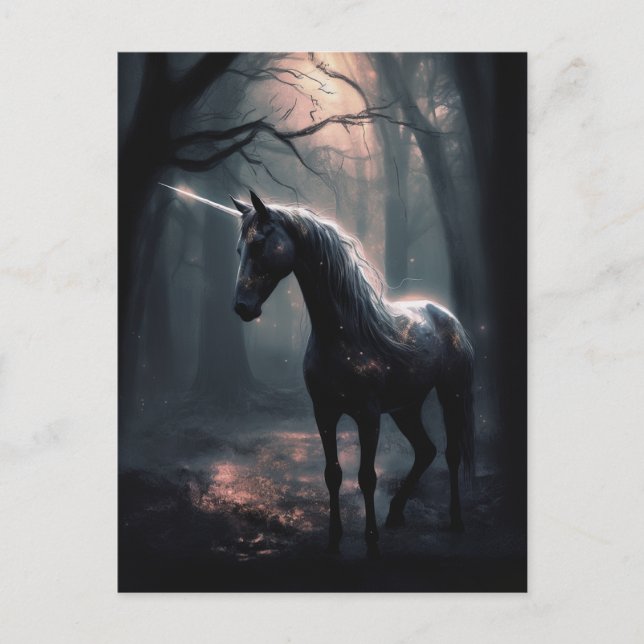 Black Unicorn Postcard (Front)
