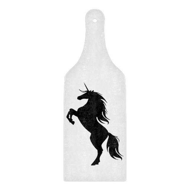 Black Unicorn Silhouette Cutting Board (Front)