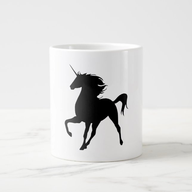 Black Unicorn Silhouette Mug (Front)