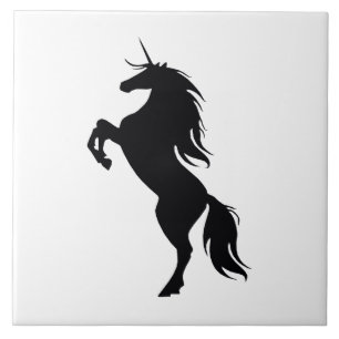 Black Unicorn Silhouette Tile
