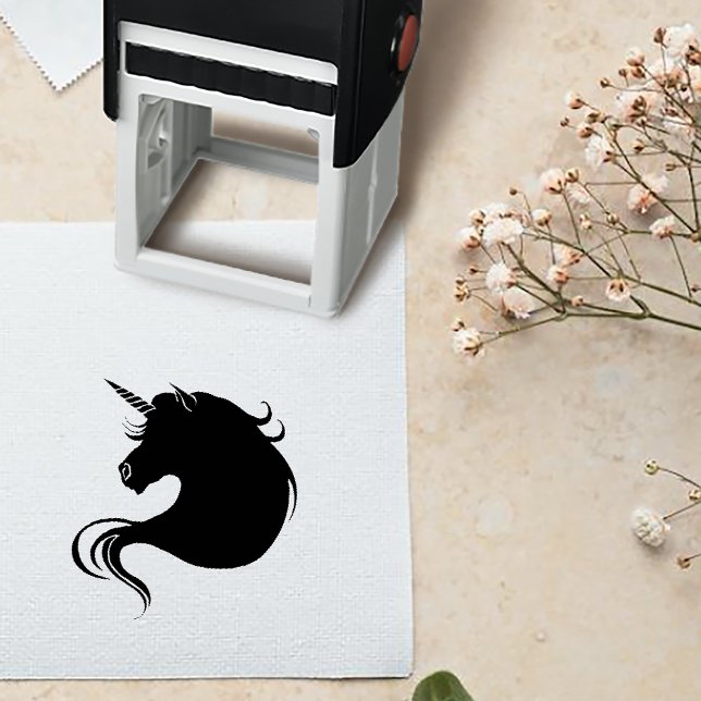 Black Unicorn Wedding Self-inking Stamp (Creator Uploaded)