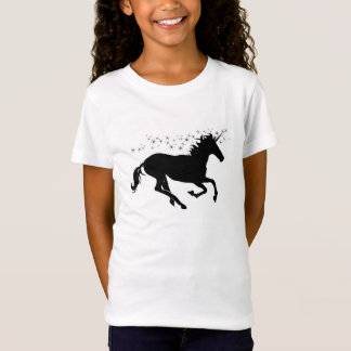 Black Unicorn with Magical Stars T-Shirt