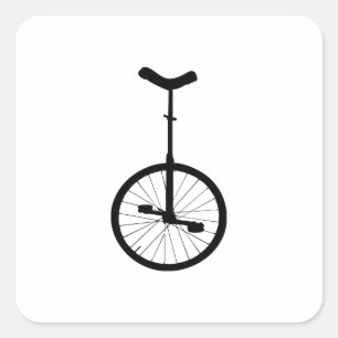 Black Unicycle Square Sticker