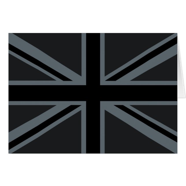 Black Union Jack British Flag Decor (Front Horizontal)