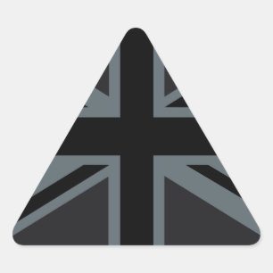 Black Union Jack British Flag Decor Triangle Sticker
