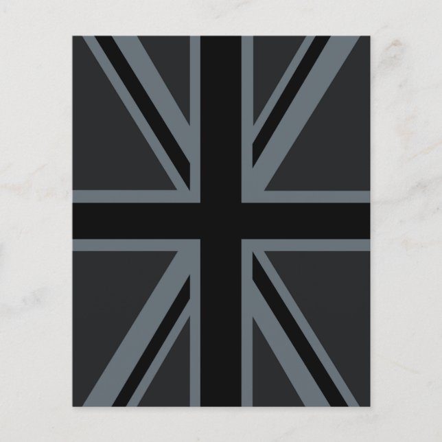 Black Union Jack British Flag Design Customise it Flyer (Front)