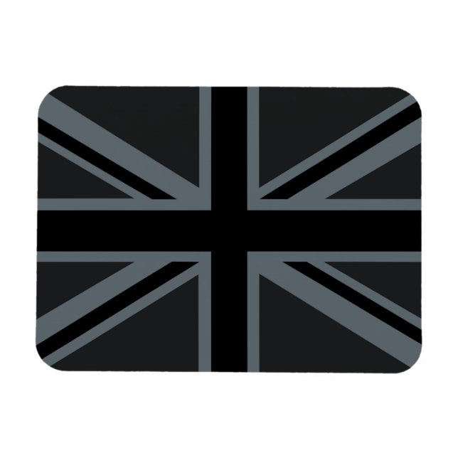 Black Union Jack Flag Design Magnet (Horizontal)