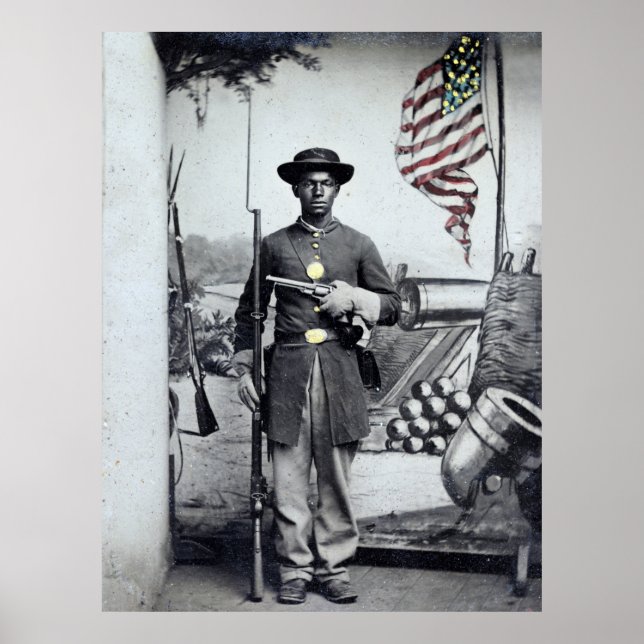 Black Union Soldier, 1860s Poster (Front)