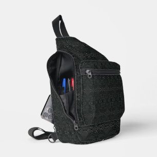 Black Unique AI Design With HI Sling Bag
