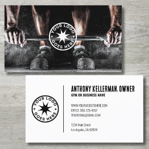 Black Unique Fitness Exercise Personal Trainer Gym Business Card