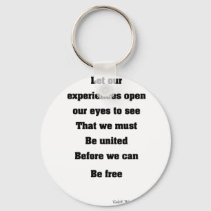Black unity key ring