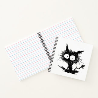 Black Unkempt Kitten GabiGabi Notebook