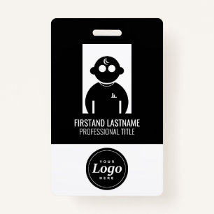 Black V1 Employee Badge ID Badge