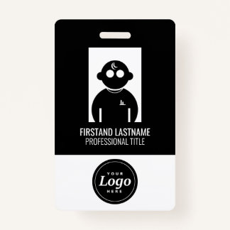 Black V1 Employee Badge ID Badge