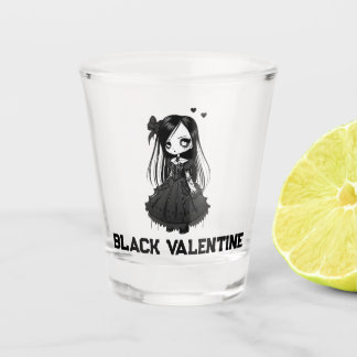 Black Valentine Shot Glass