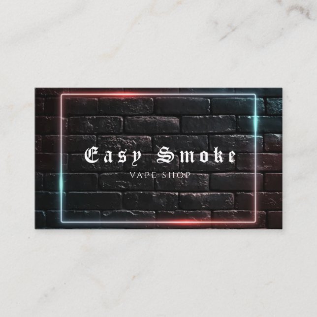 Black Vape Shop Business Card (Front)